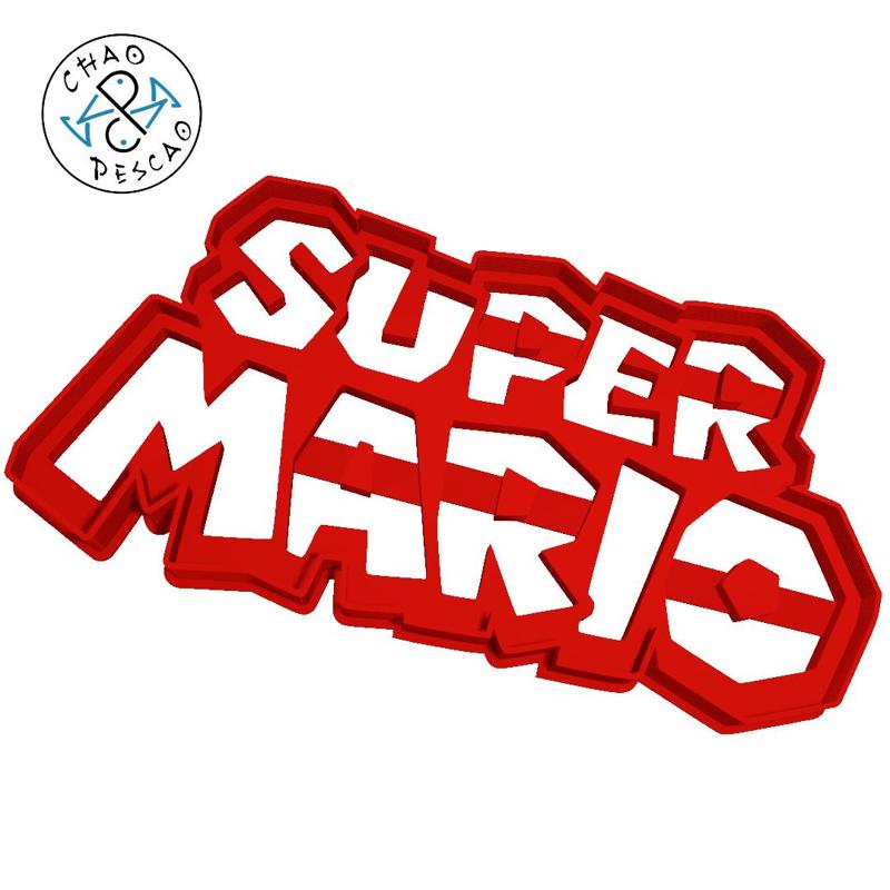 Logo - Mario Bros. - Cookie Cutter - Fondant