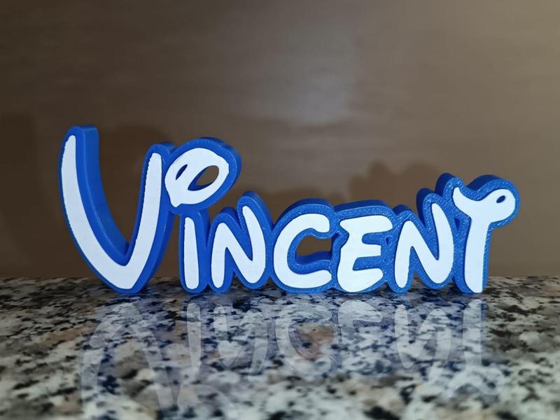 Vincent Disney Name Sign Decorative Room child