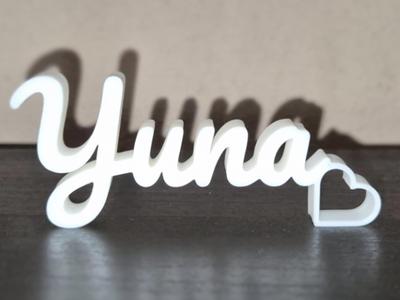 Yuna Name Sign Display Decor