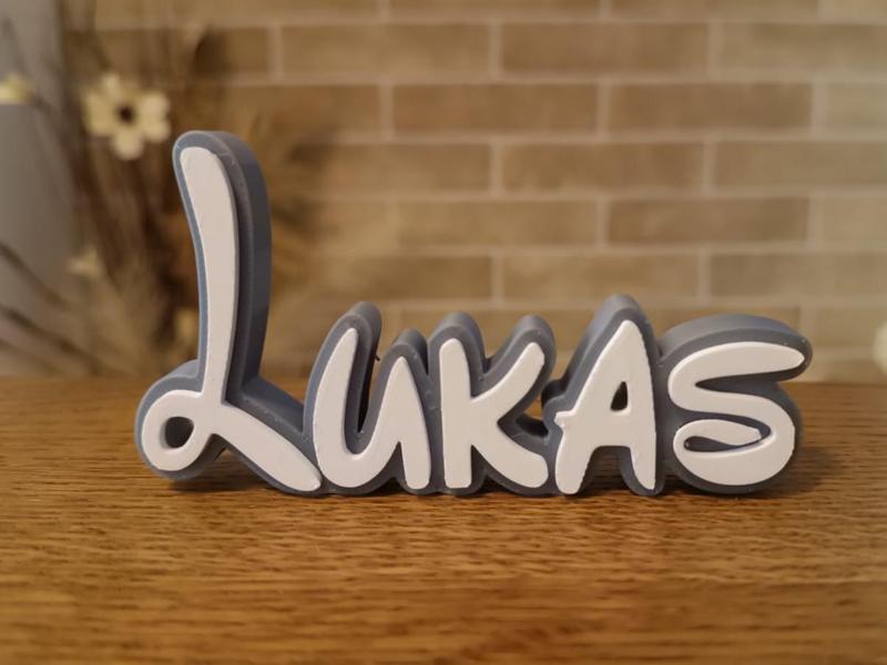 Disney Name Sign Lukas Kid Room Wall Decor Tag 