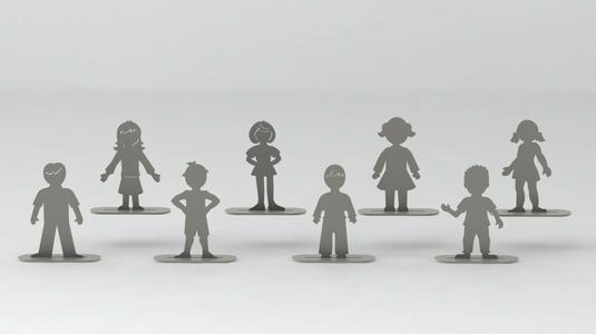 Figurines of boys and girls