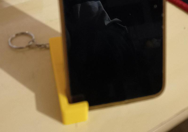 Key ring cell phone holder