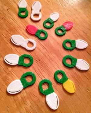 Christmas Light Strand Stitch Markers
