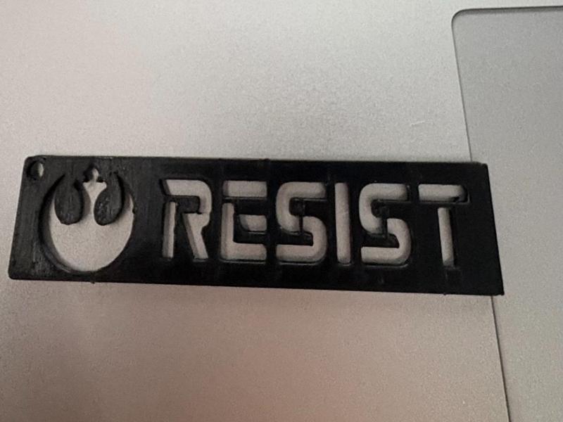 Rebellion Keychain, Resist Authoritarianism