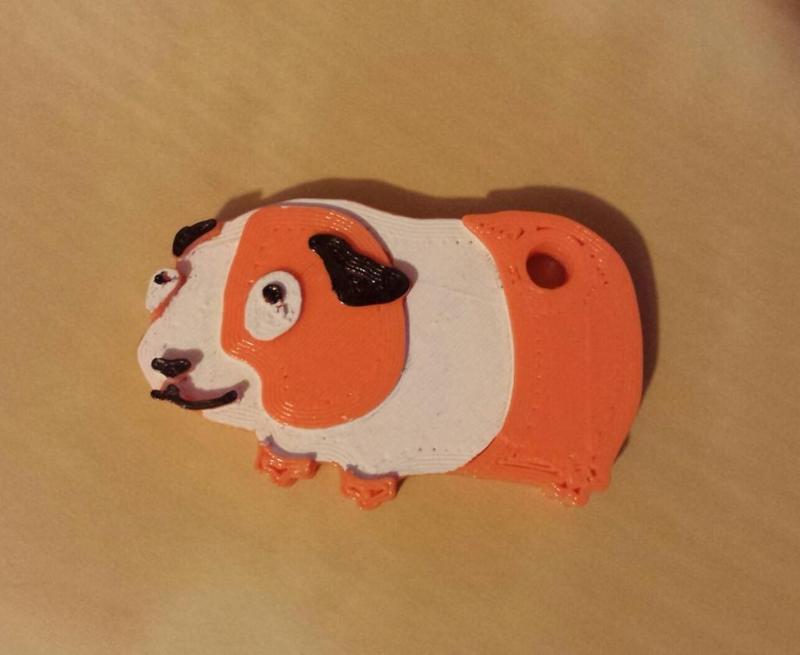 Guinea pig keychain