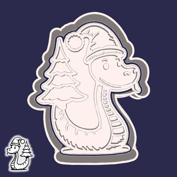 Christmas | New Year cookie cutters - snake: symbol of 2025 year (style 3)