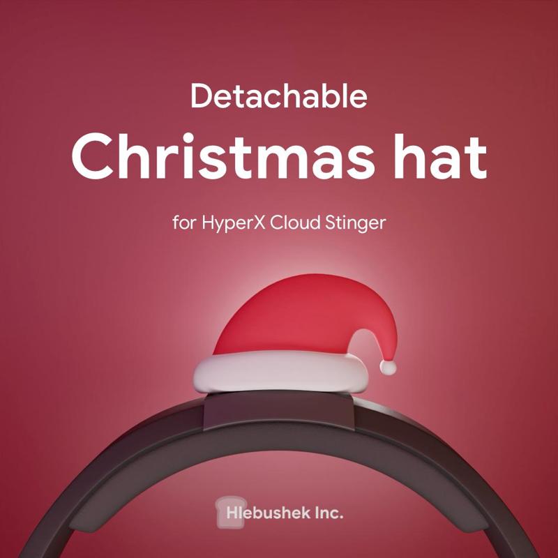 Detachable headphone Cristmas hat for HyperX Cloud Stinger