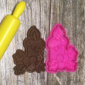Cookie cutter Christmas candle