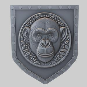 Chimpanzee Animal Wall Art Chimpanzee Animal Bust for CNC Router Laser & 3D Printer