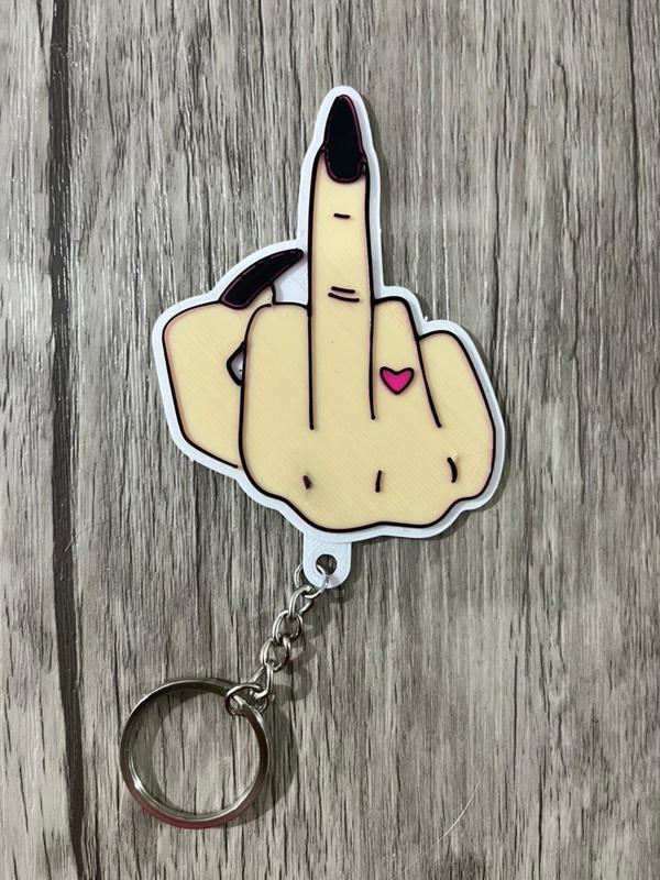 Key ring Fuck you hand woman