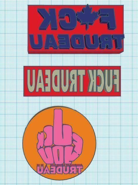 Fuck You Justin Trudeau Stamps for Clay, Play-Doh, Cakes etc.