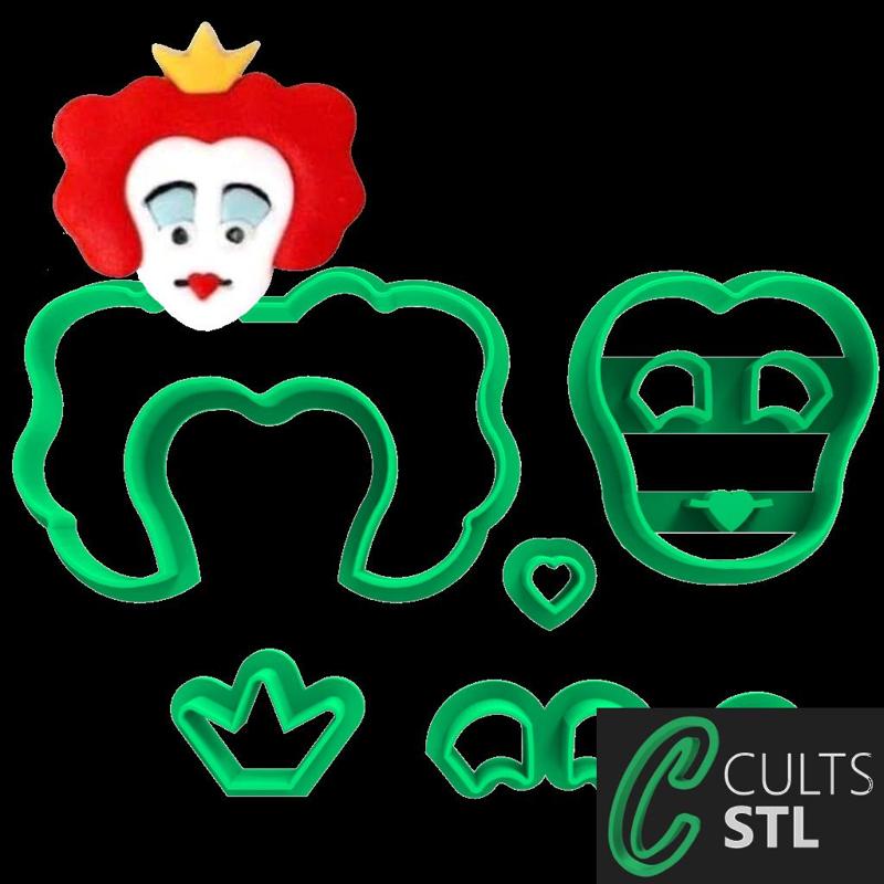 CORTADOR RAINHA DE COPAS - ALICE  NO PAÍS DAS MARAVILHAS - 5cm