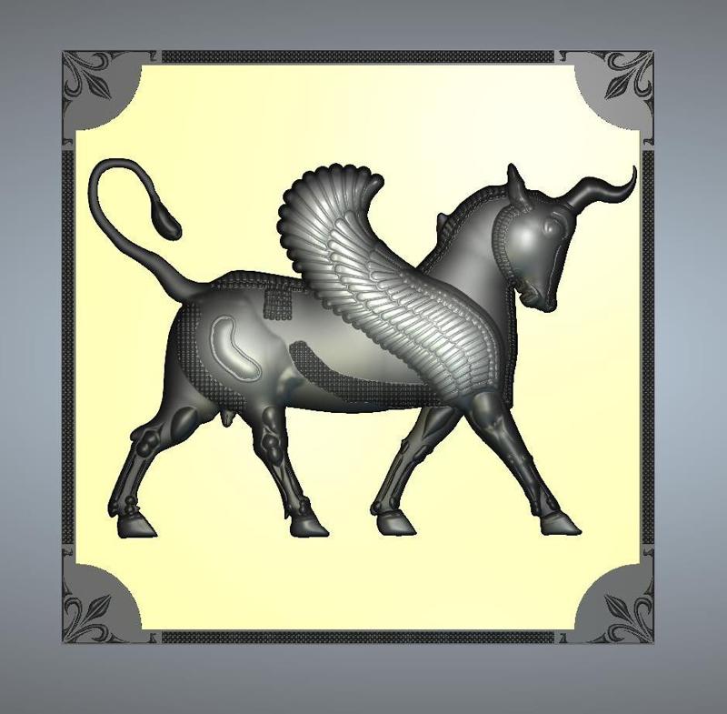 The Unicorn Historical exclusive Bas-relief decor  real 3D Relief For CNC building room Home Garden Decor wall-mount decoration