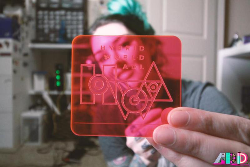 Laser Engraved Hybrid World Logo Badge