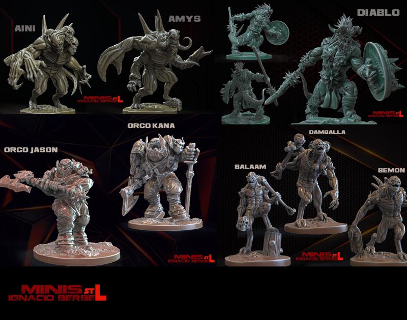 8 STL CHARACTERS FOR PRINT