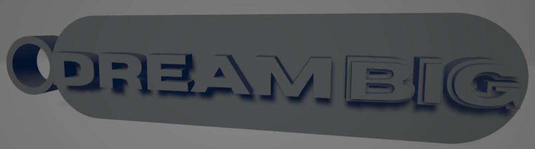 "Dream big" Keychain