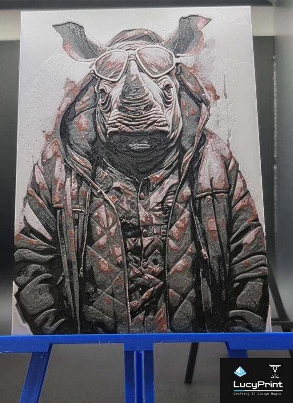 Funny animals "Rhinoceros" - HueForge