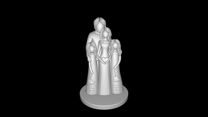 Together Forever” Family Figurine – 3D Printable STL