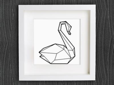 Customizable Origami Swan No. 2