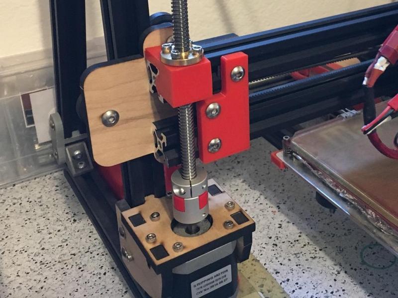 Lead Screw Upgrade for Makerfarm Pegasus with wooden brackets