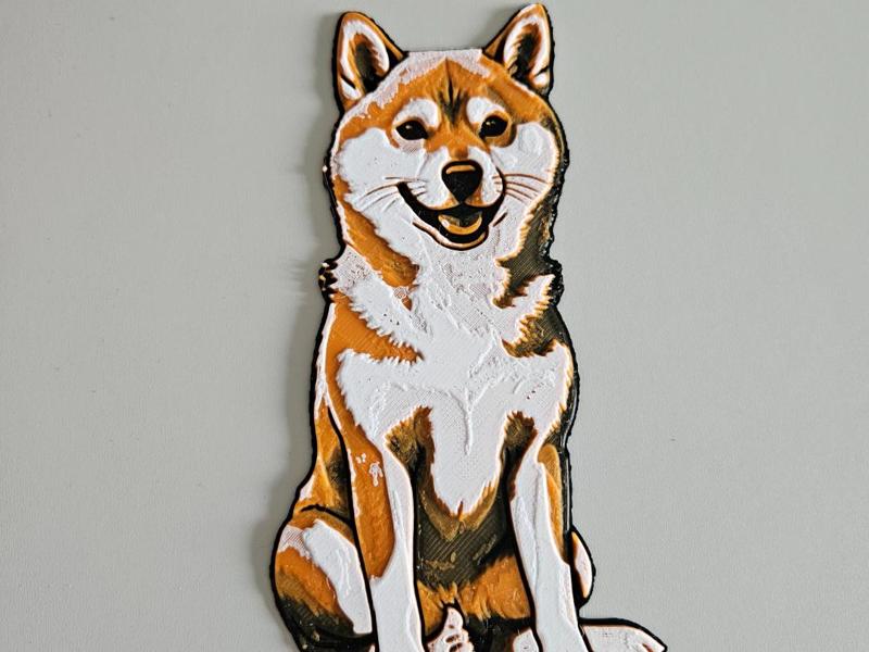 Shiba Inu Cut Out - Bookmark - HueForge