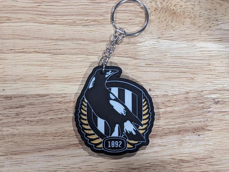 Collingwood AFL Club Logo Keyring