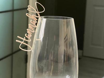 Wedding Nametag Glas