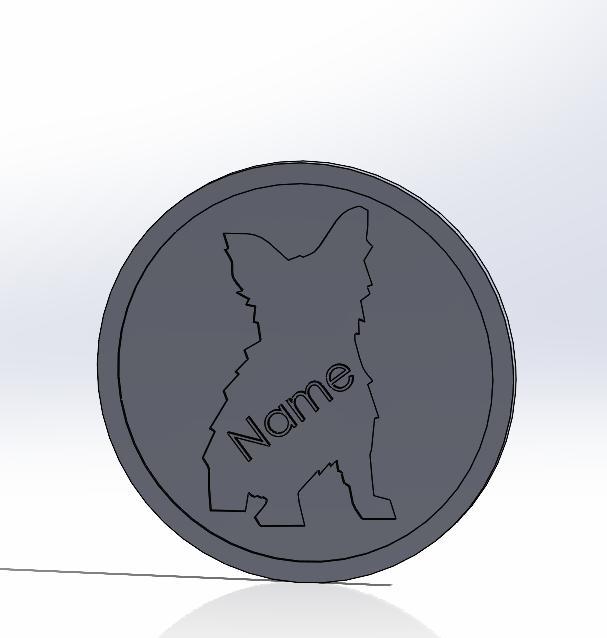 Pet Dog Drinks Coaster: Chihuahua-Yorkshire Cross