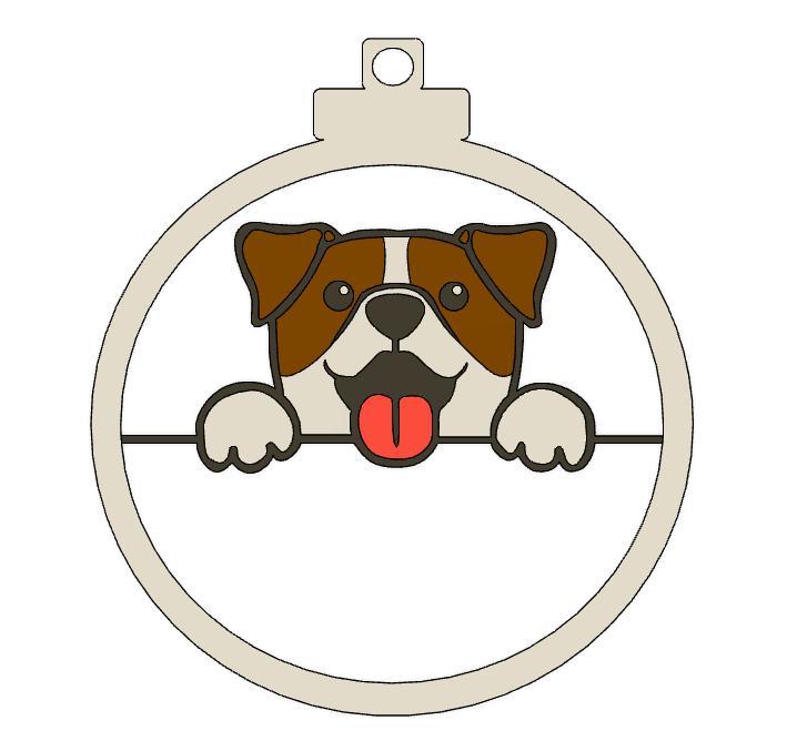 Christmas ball Jack Russell design