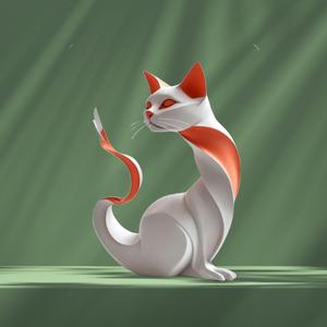 Elegant Twist Cat   Home Decor STL