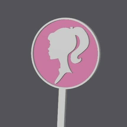 Barbie Mini Cake Topper - Silhouette 1