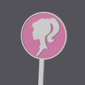 Barbie Mini Cake Topper - Silhouette 1