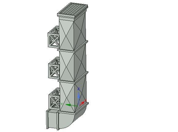  28mm building details: Modular air duct system