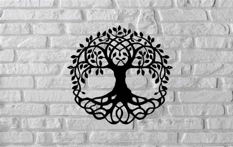 tree of life wall decoration realistic art mural art