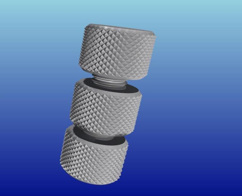 Knurled Bolt 40mm with compartment and Cap