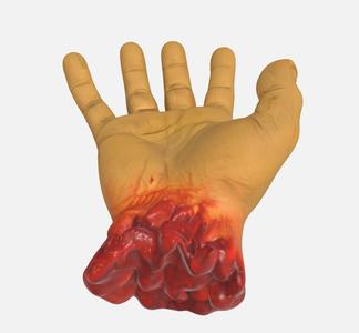 Realistic severed hand - 3D file (OBJ/STL) to print