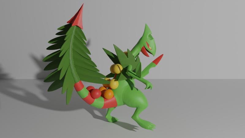 Mega Sceptile pokemon 3D print model