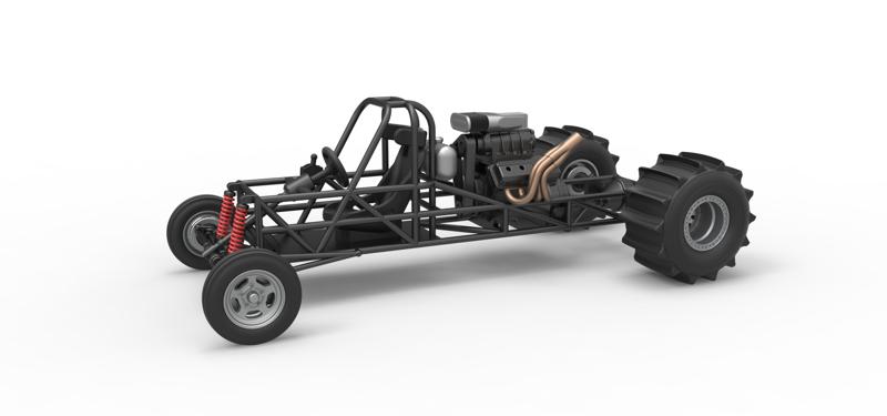 Diecast Dirt Dragster Base Scale 1:25