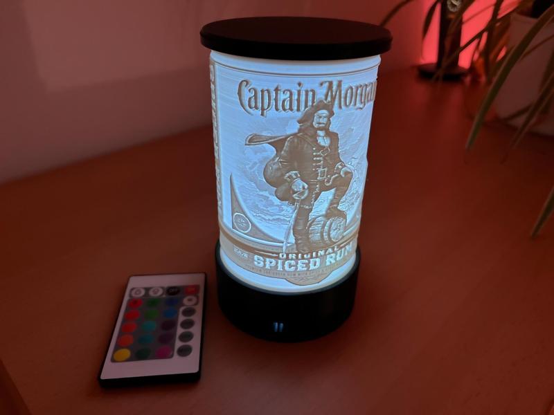 Captain Morgan Lampe - Lithophane