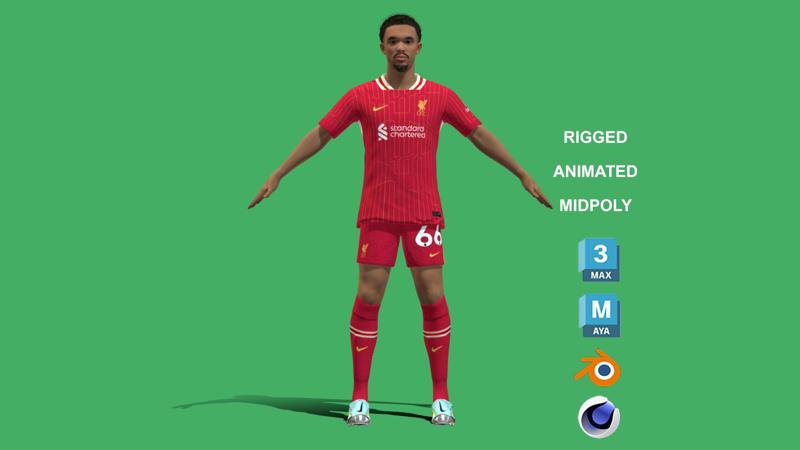 3D Rigged Trent Alexander-Arnold Liverpool 2025