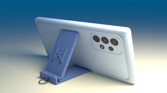 Key ring cell phone holder