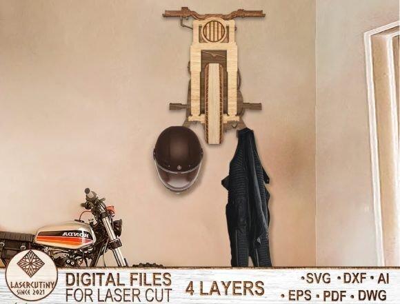 Motorcycle helmet holder