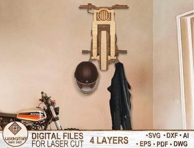 Motorcycle helmet holder