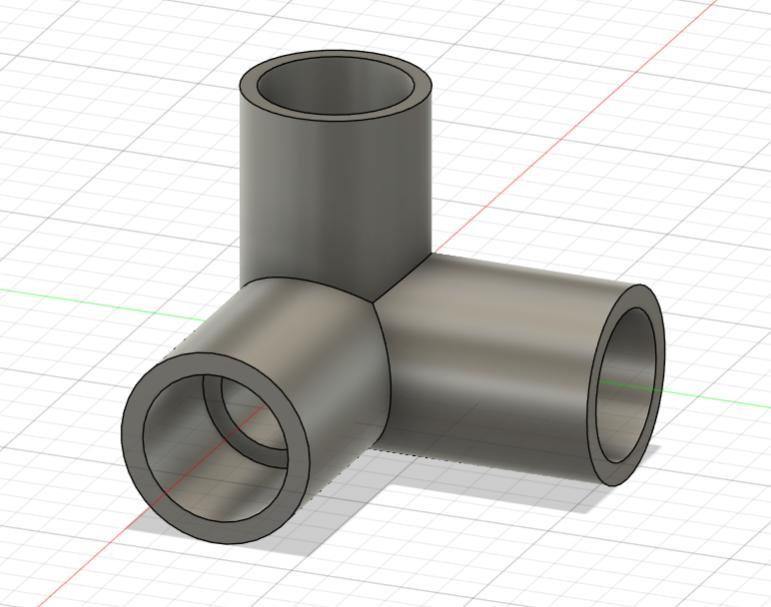 Remake TRIPLE JOINT FOR 1/2" PVC PIPE