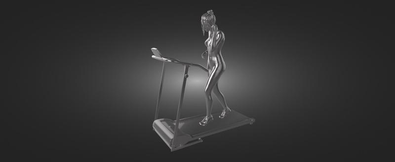 Girl on the treadmill