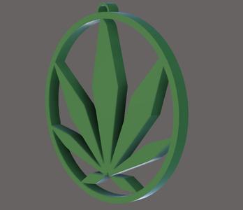 Christmas tree ball cannabis low poly