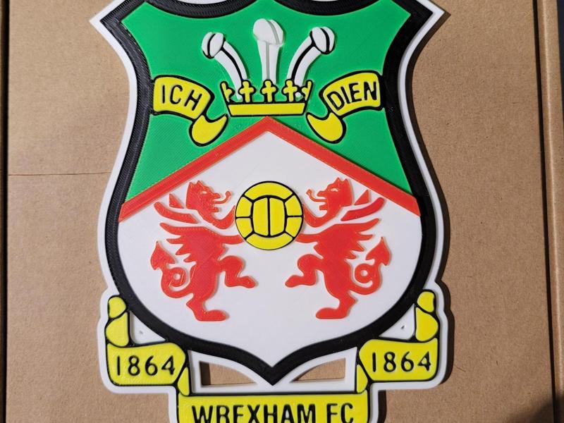 WREXHAM FC 3D Logo 180mm series