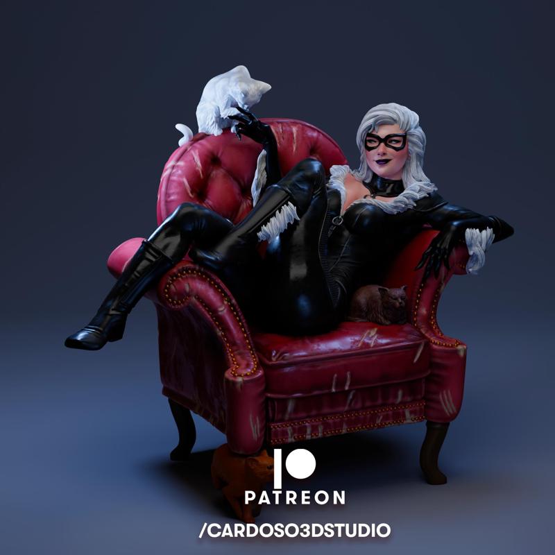 Black Cat february statue