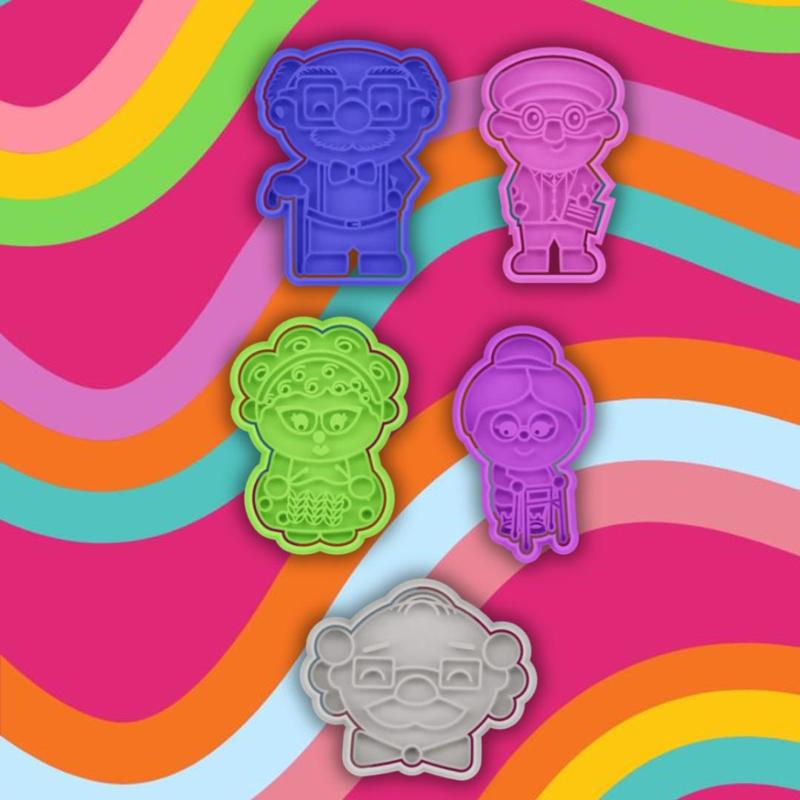 COOKIE CUTTER Grandfathers and grandmothers set of 5