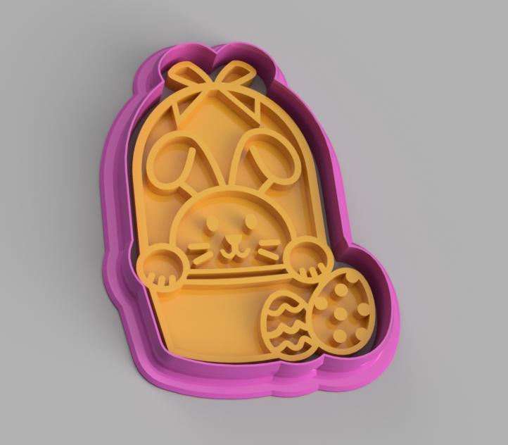 Rabbit in Basket - Cookie Cutter (8.9 cm) 🐰🧺